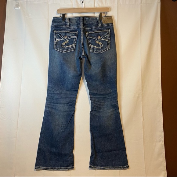 SILVER Jeans Women’s Size W30/L30 Denim Suki Bootcut Fit Stretch Mid Rise - Picture 7 of 13